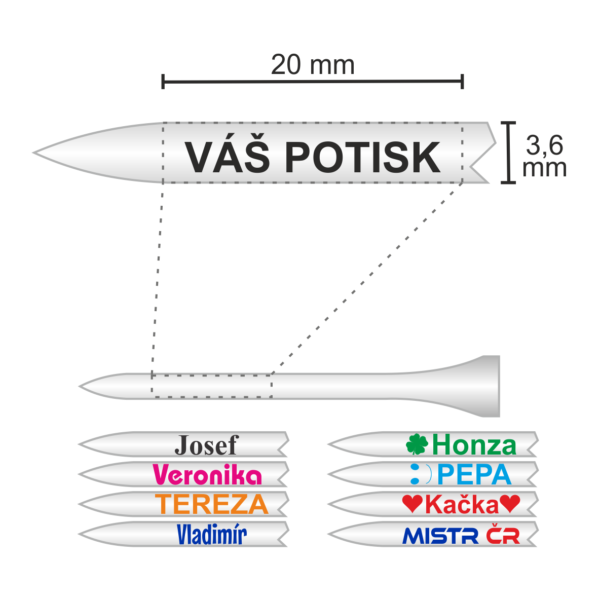 Balíček týček s vlastním potiskem na bok